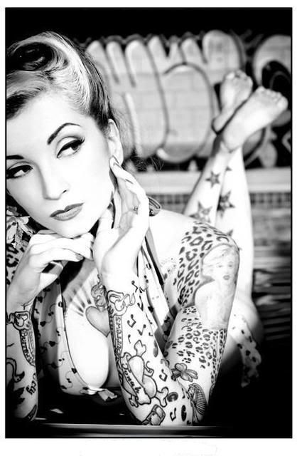 tattooed pin up models. TATTOOED BLOND PIN-UP Pictures