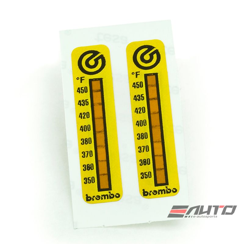 2x BREMBO Caliper Thermo Tapes Temperature Stickers monitor 350450 F