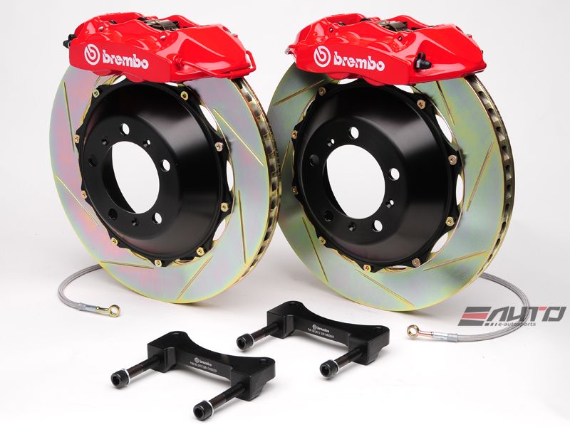 Brembo Rear GT Brake P Caliper Red 345x28 Slot Rotor Lancer EVO