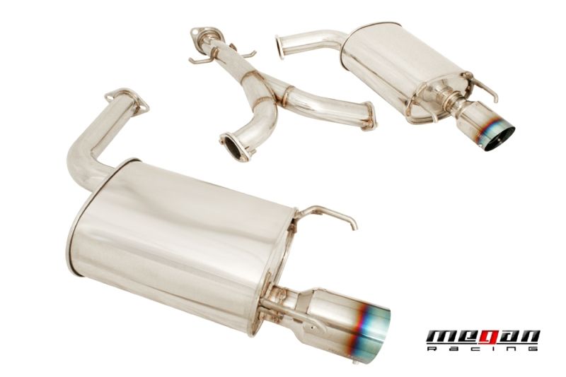 MEGAN 4" Dual Titanium Tips Axle Back Exhaust Muffler GS300 GS350