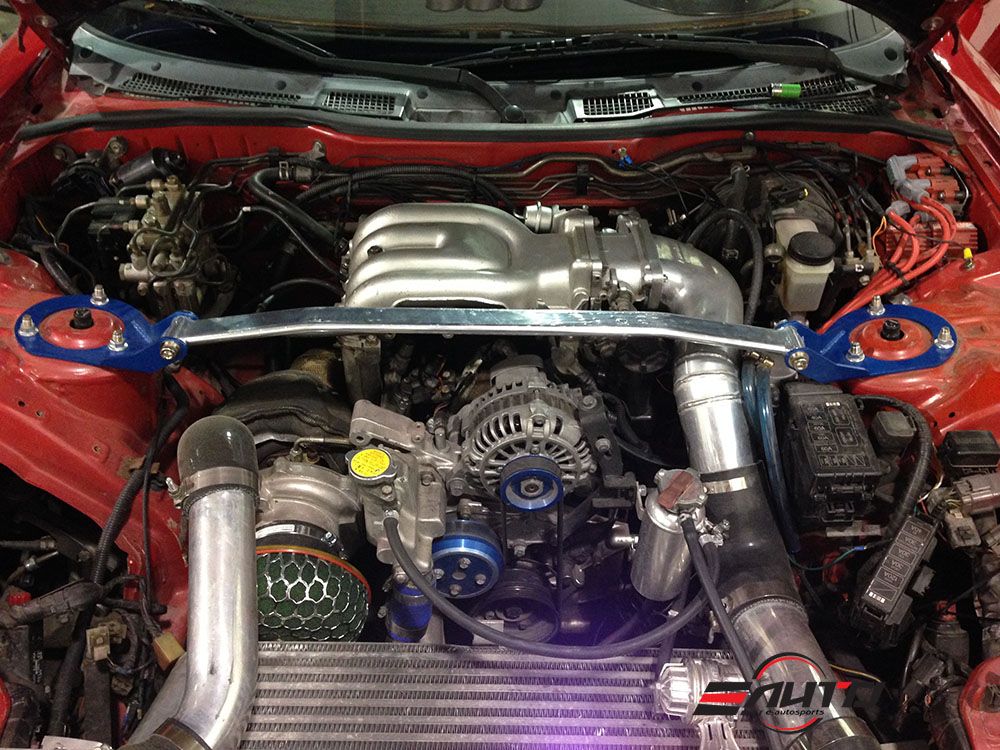 MEGAN Race Front+Rear Upper Strut Tower Bar Brace for Mazda RX7 RX7 9396 FD3S