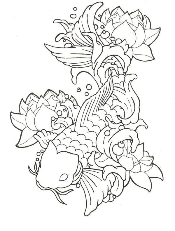 Koi Fish Tattoo Stencils pictures