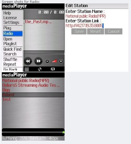 Mediaplay v1.5 có thể nghe được radio ????