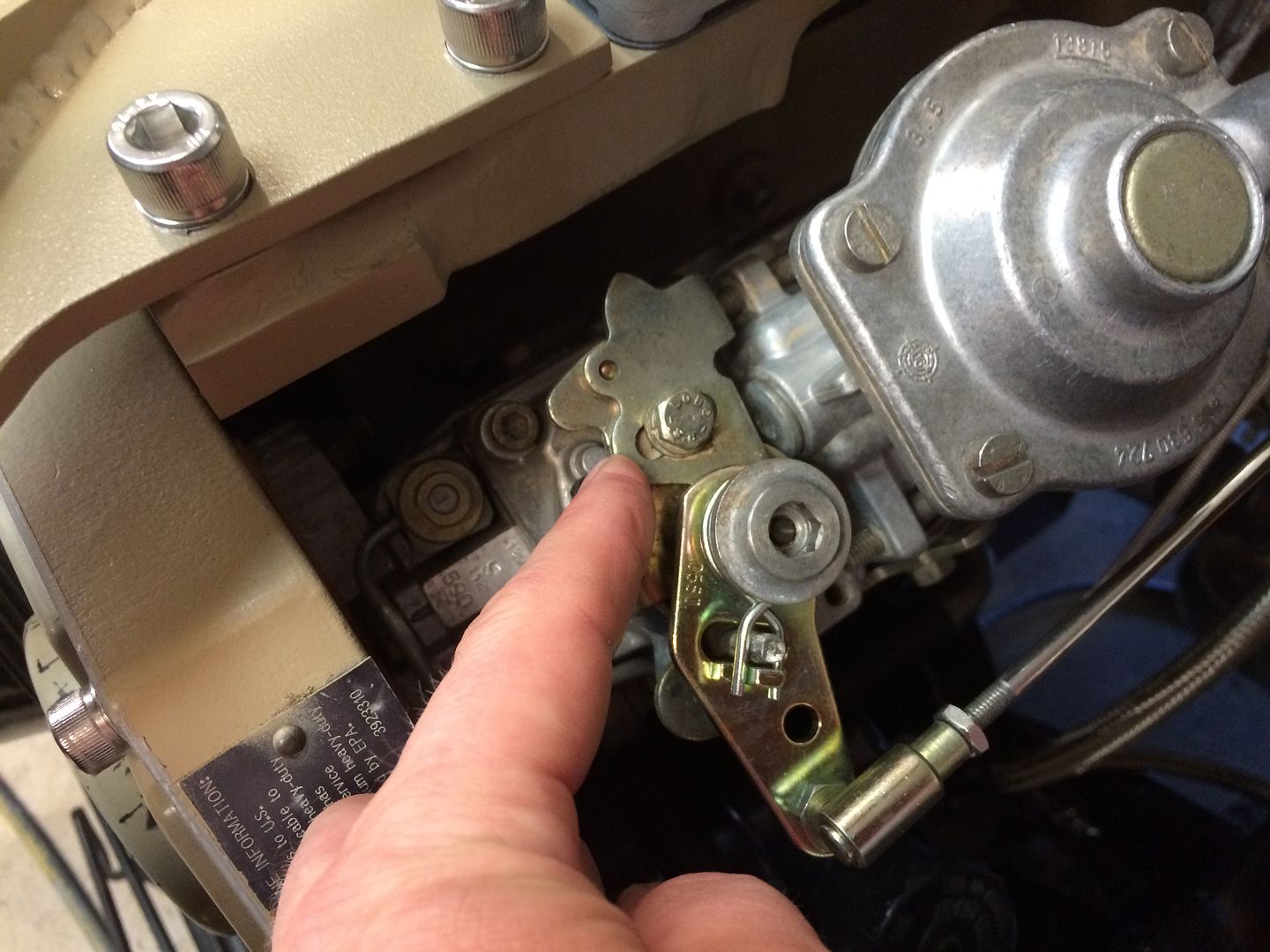 VE pump throttle shaft....where is full throttle? Cummins 4BT