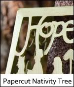 Papercut Nativity Tree
