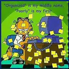 organized_poorly_Garfield.jpg garfield, post it mess image by tropicaltreasures
