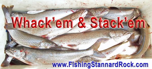 WhackemStackem Stannard Rock Lake Trout   Filling the Cooler
