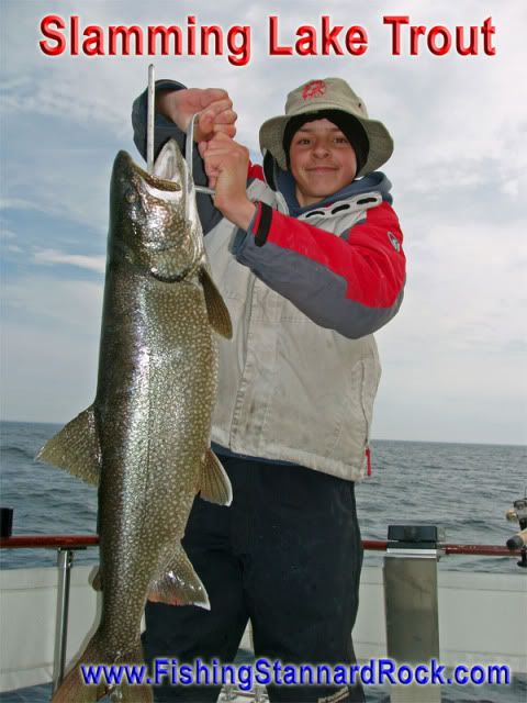 BrendenSlammingLakeTrout Trophy Red Fin Lake Trout on Light Tackle