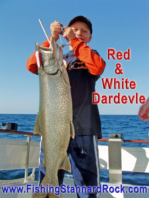 RedWhitedardevle Trophy Red Fin Lake Trout on Light Tackle