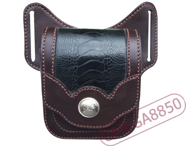 leather belt bag. Genuine Ostrich leather belt