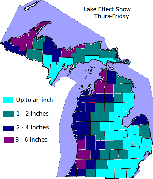 Map Of Michigan. to this map this morning,