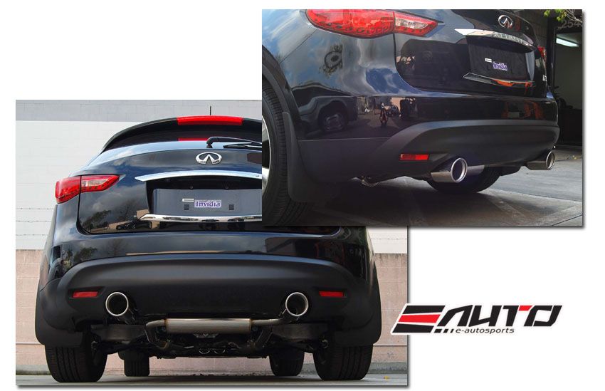 INVIDIA GEMINI Roll Stainless Tip Catback Exhaust for FX35 FX37