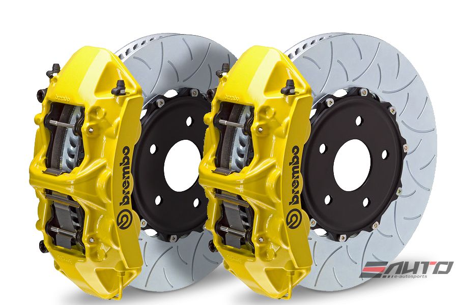 Brembo Front GT Brake 6Pot Caliper Yellow 350x34 Type3 Slot Disc Golf R