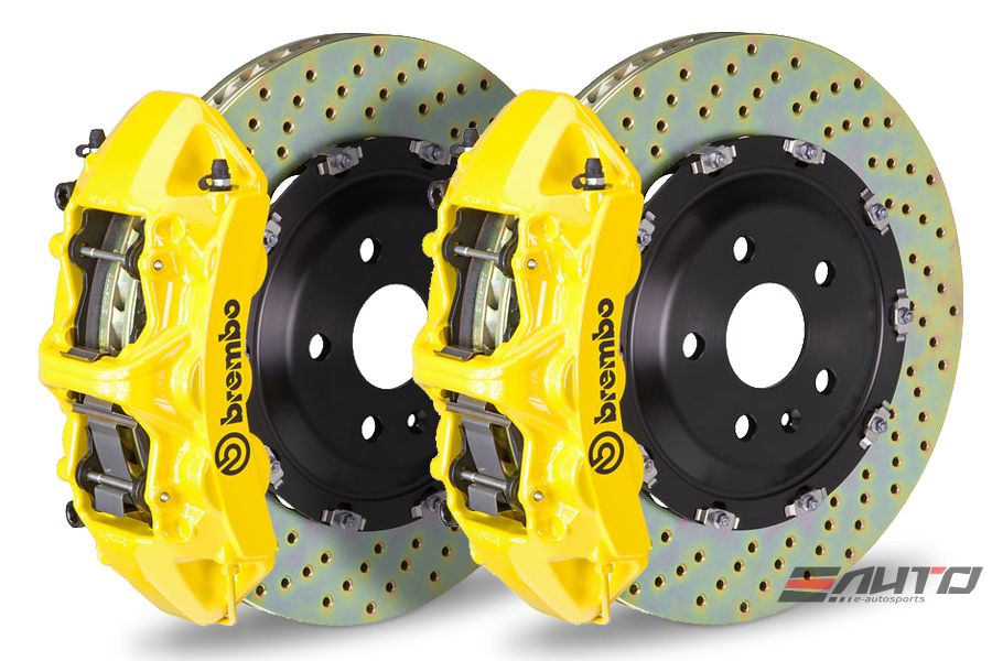 brembo front gt big brake bbk 6piston yellow 380x34 drill bmw