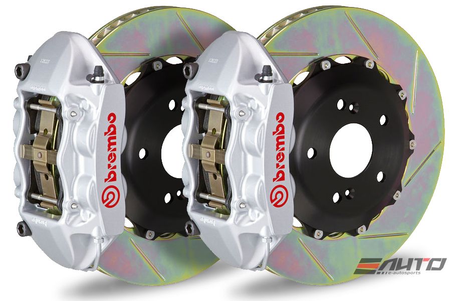 Brembo Front GT Brake 4Pot Caliper Silver 345x28 Slot Rotor for FRS