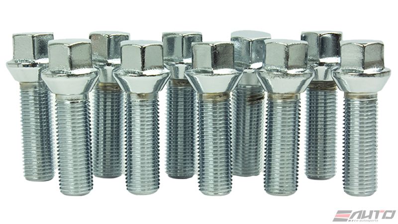 10x 60mm ICHIBA 14x1.5 M14 P1.5 WHEEL RIM EXTEND LONG LUG BOLT TAPER SILVER a
