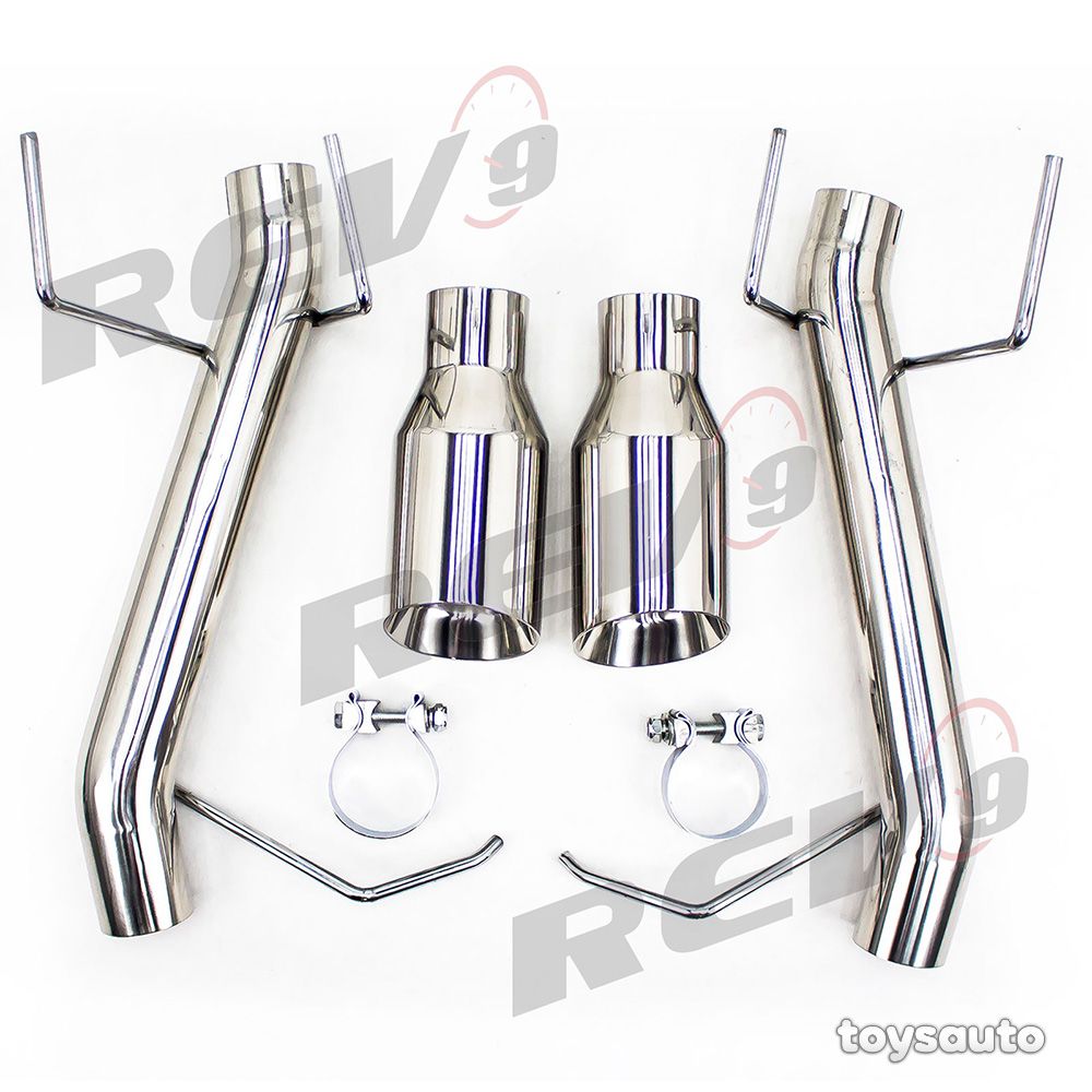 Rev9 FlowMaxx Axleback Exhaust 4" Dual Tip *Straight Pipe* for Mustang...