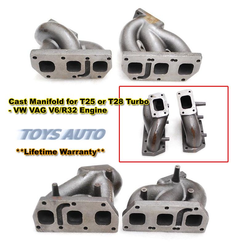 GSP TWIN CAST T25 T28 TURBO MANIFOLD MK4 MK5 R32 VR6  