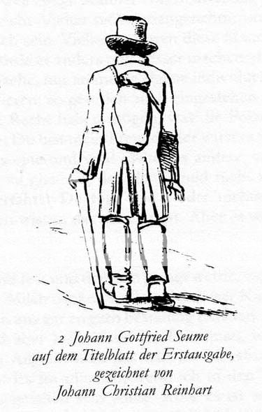 Johann Gottfried Seume, Spaziergang nach Syrakus. Titelblatt der Erstausgabe, gezeichnet von Johann Christian Reinhart, 1803