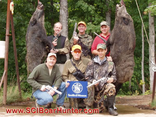 The whole crew from Smith & Wesson Russian Boar Hunting